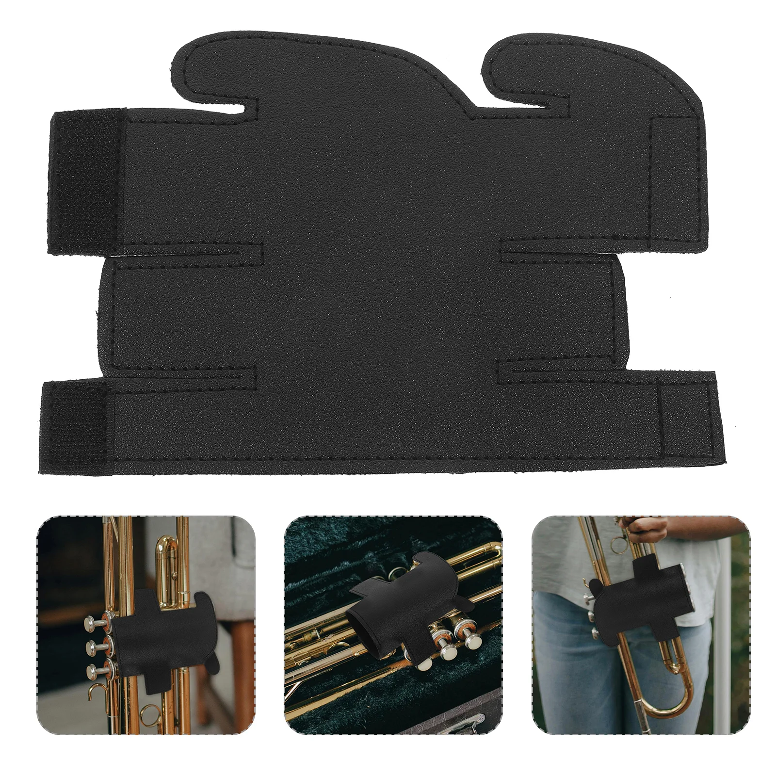

Trumpet Valve Cover PU for B-Flat Trumpet Protection Guard Easy Install Valve Protector Accessory for Band Practice