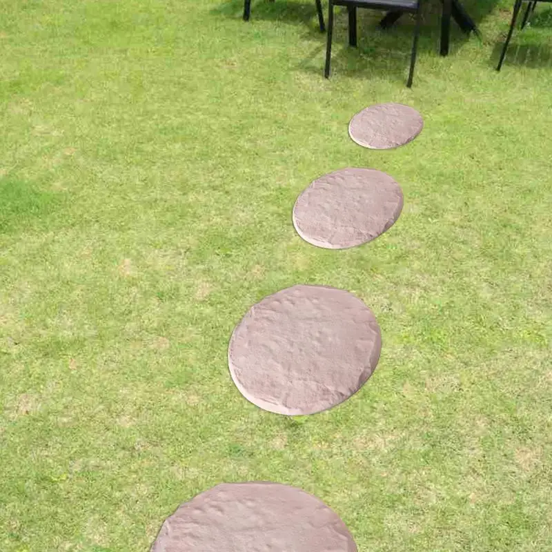 Garden Stepping Stones Stone Mat Garden Stones Large Stepping Stones Landscaping Step Stones 4 Pcs Decorative Stones Lawn