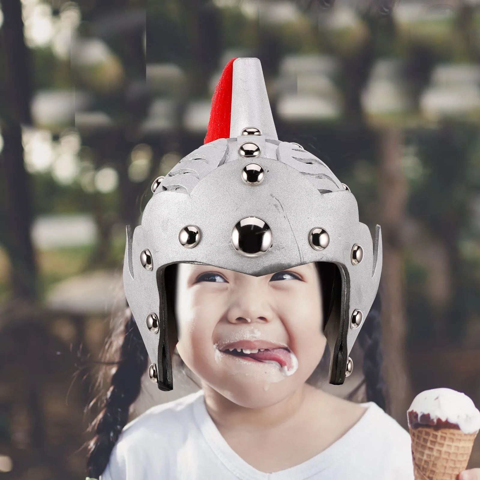 

Children Knight Kids Army Costume Plastic General Soldier Headwear Accessories Stage Prop Medieval Boys Hat