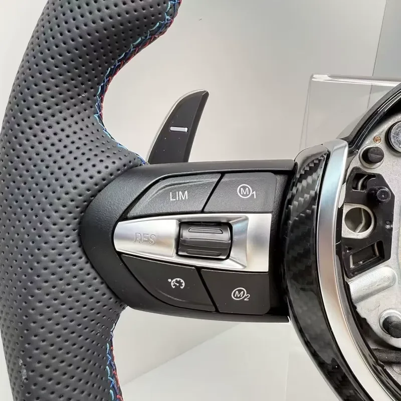 Custom Half Perforated Leather Carbon Fiber Steering Wheel for F10 F20 F30 F32 F36 M3 F80 M4 F82 M2 F87 X5 E70 E71 E90 E92