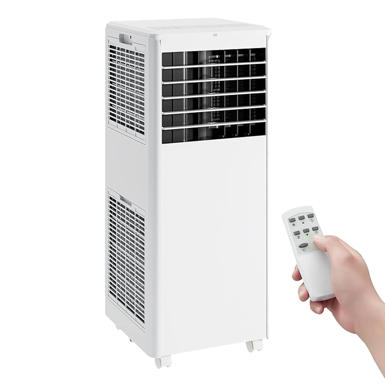 

Портативный кондиционер 8000 BTU, 3-в-1: охлаждение, осушитель воздуха, вентилятор. Охлаждает площадь до 350 кв. футов. 2 скорости вращения вентилятора, 24-часовой таймер