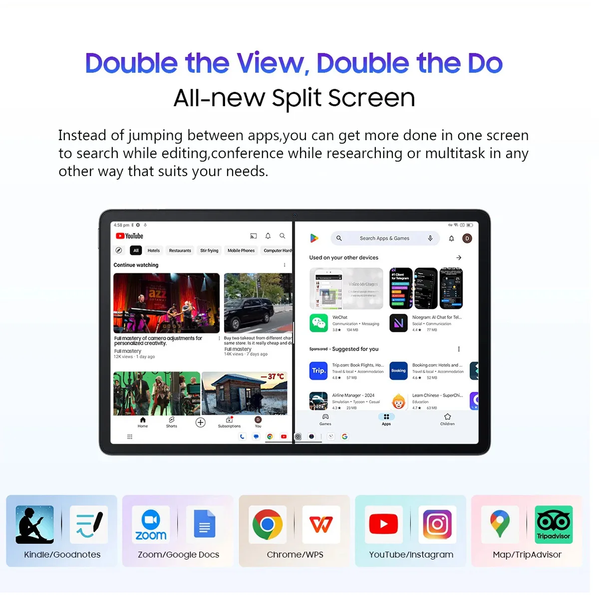 Nenmone Tab16 2K 10.36 นิ้วแท็บเล็ต Android 13 Dual 4G LTE โทรศัพท์ Unisoc T616 Octa Core 20MP + 8MP 8000mAH GPS WIFI