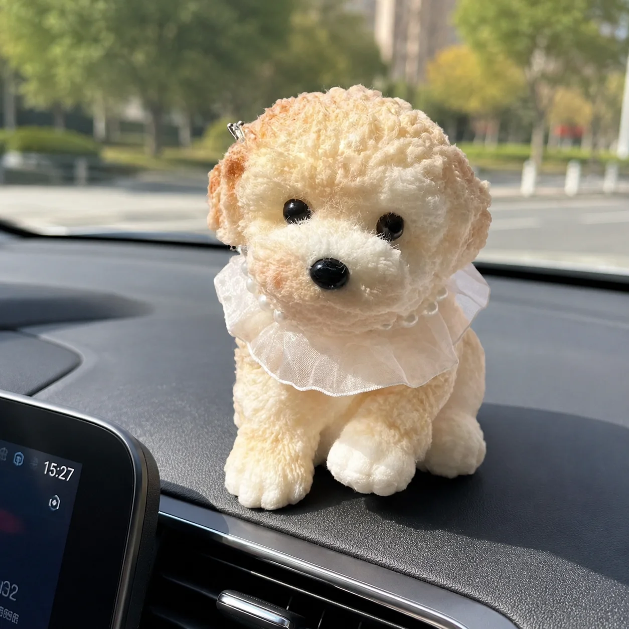 Cute Dog Squeeze Toy Stress Relief Fidget Toy Sensory Squeeze Animal Dough Car Dashboard Decoration Car Interior Ornament