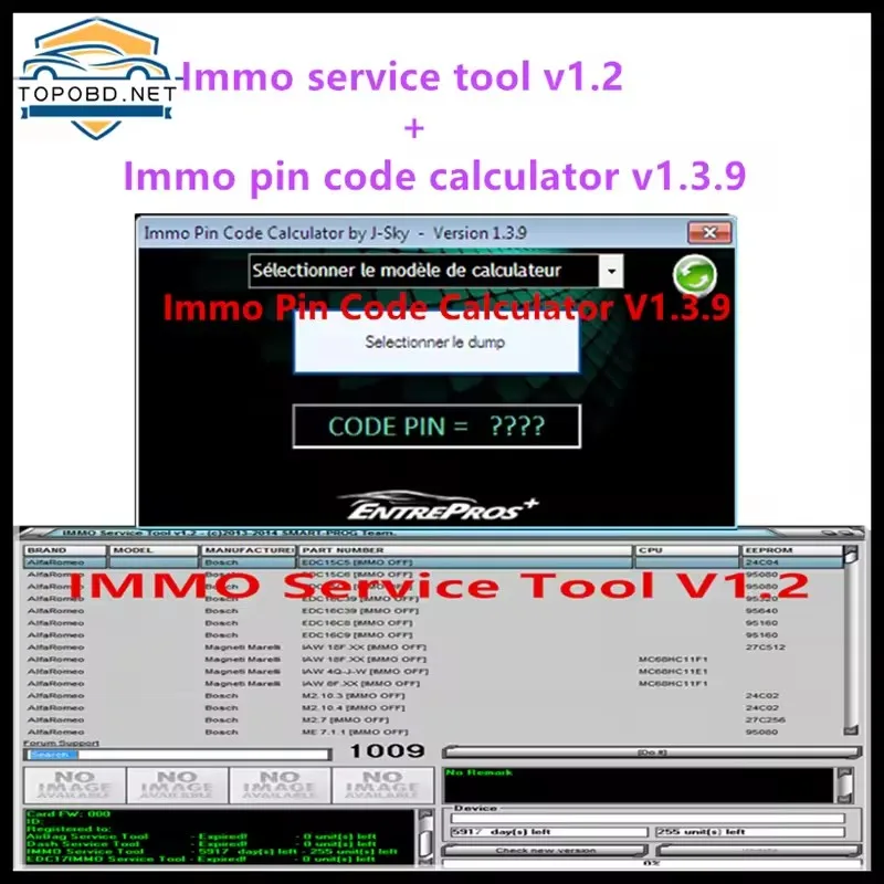 

Калькулятор PIN-кода IMMO V1.3.9+ с совместимостью с EDC 17, работает с IMMO Service Tool V1.2 - Включает видеоинструкцию по установке.