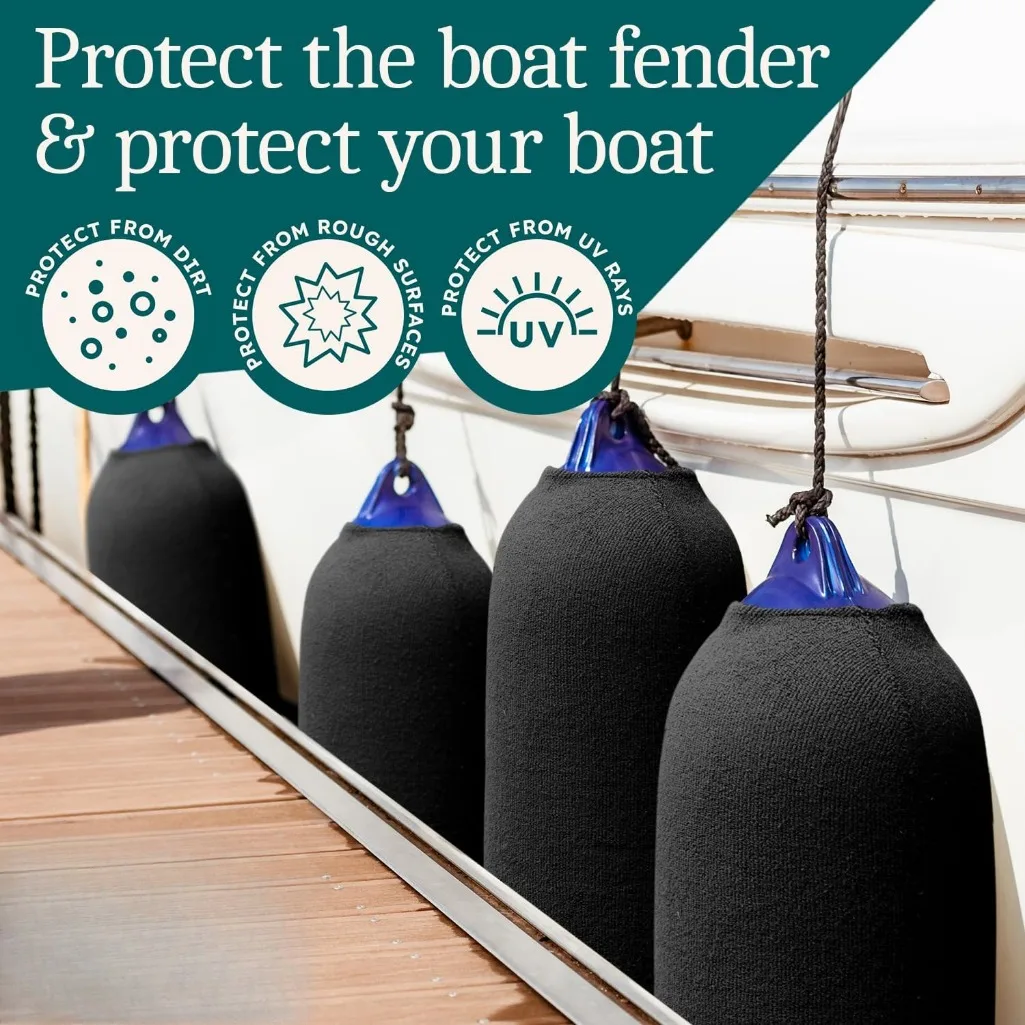 

Boat Fender Cover For Center Rope Tube Style for 140mm x 500mm /5.5 inches x 20 inches (G1)Fenders