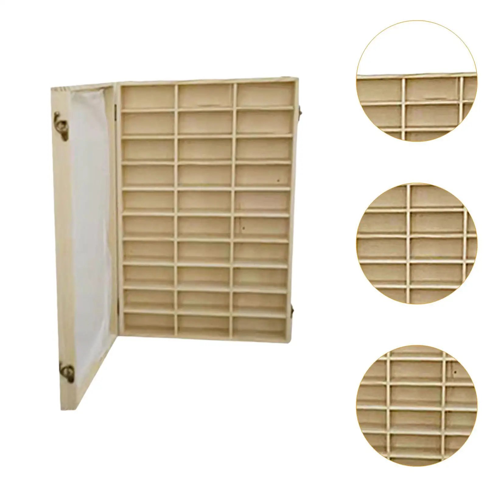 Boîte de rangement d'affichage en bois avec porte, boîte d'ombre en bois, vitrine pour poupée Souvenir, objets de collection, jouets moulés sous pression, figurines d'action