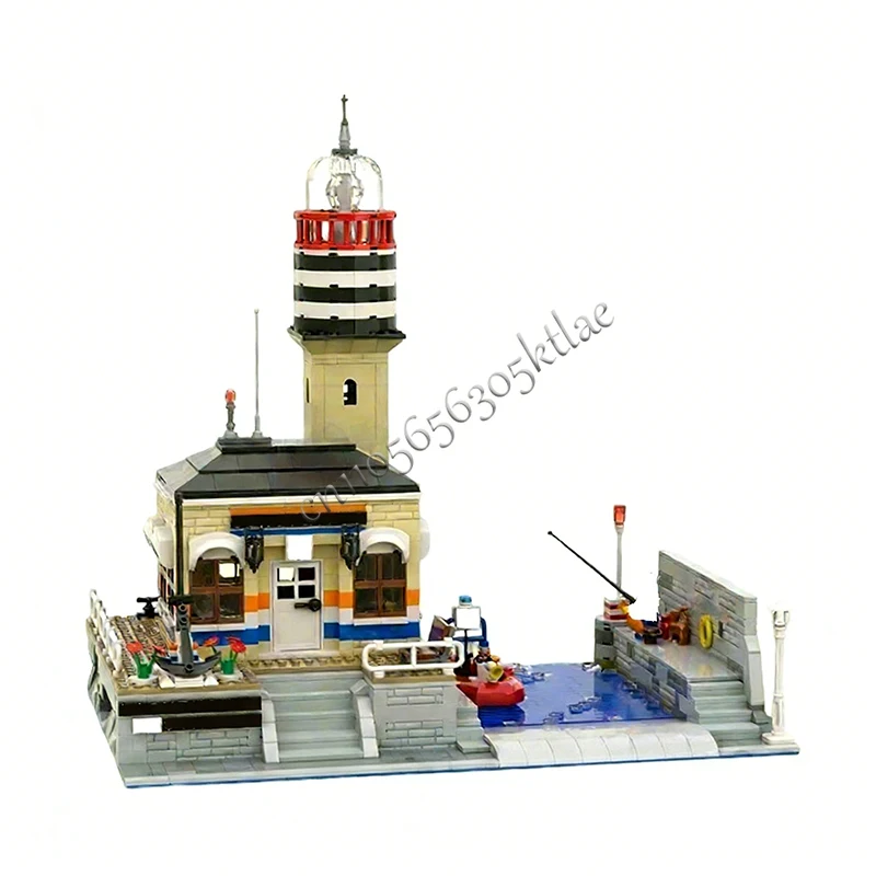 1230 قطعة من مكعبات البناء المخصصة على شكل منزل وشارع ومنارة ومحطة، تصميم إبداعي بسيط، لعبة تركيب للأولاد، هدية عيد الميلاد