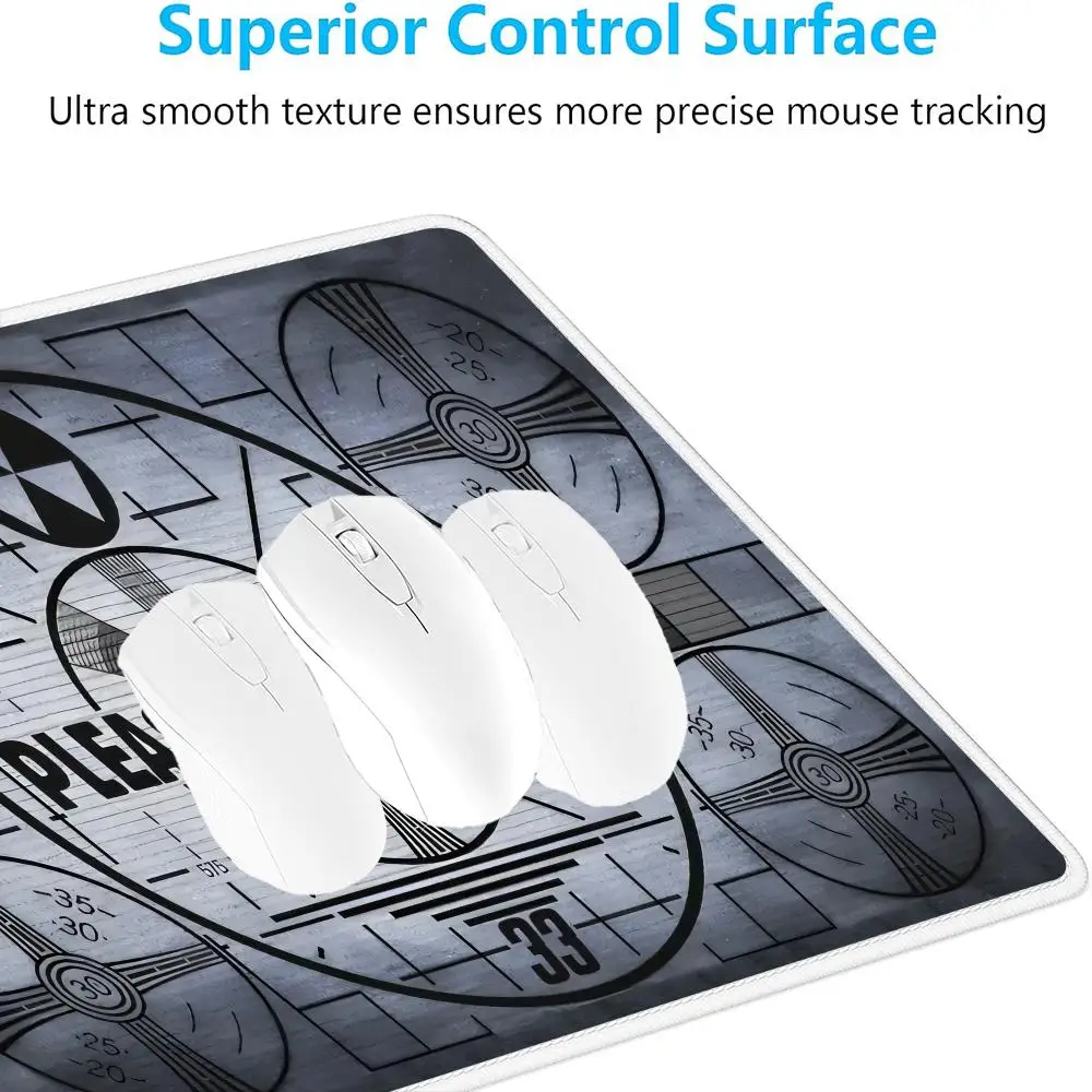 "Fallout: Live" "يرجى الانتظار" وسادة ماوس وسادة طاولة كبيرة للألعاب غير قابلة للانزلاق بحافة محدودة للكمبيوتر المحمول والكمبيوتر اللوحي حصيرة ممتدة للكمبيوتر الشخصي #6