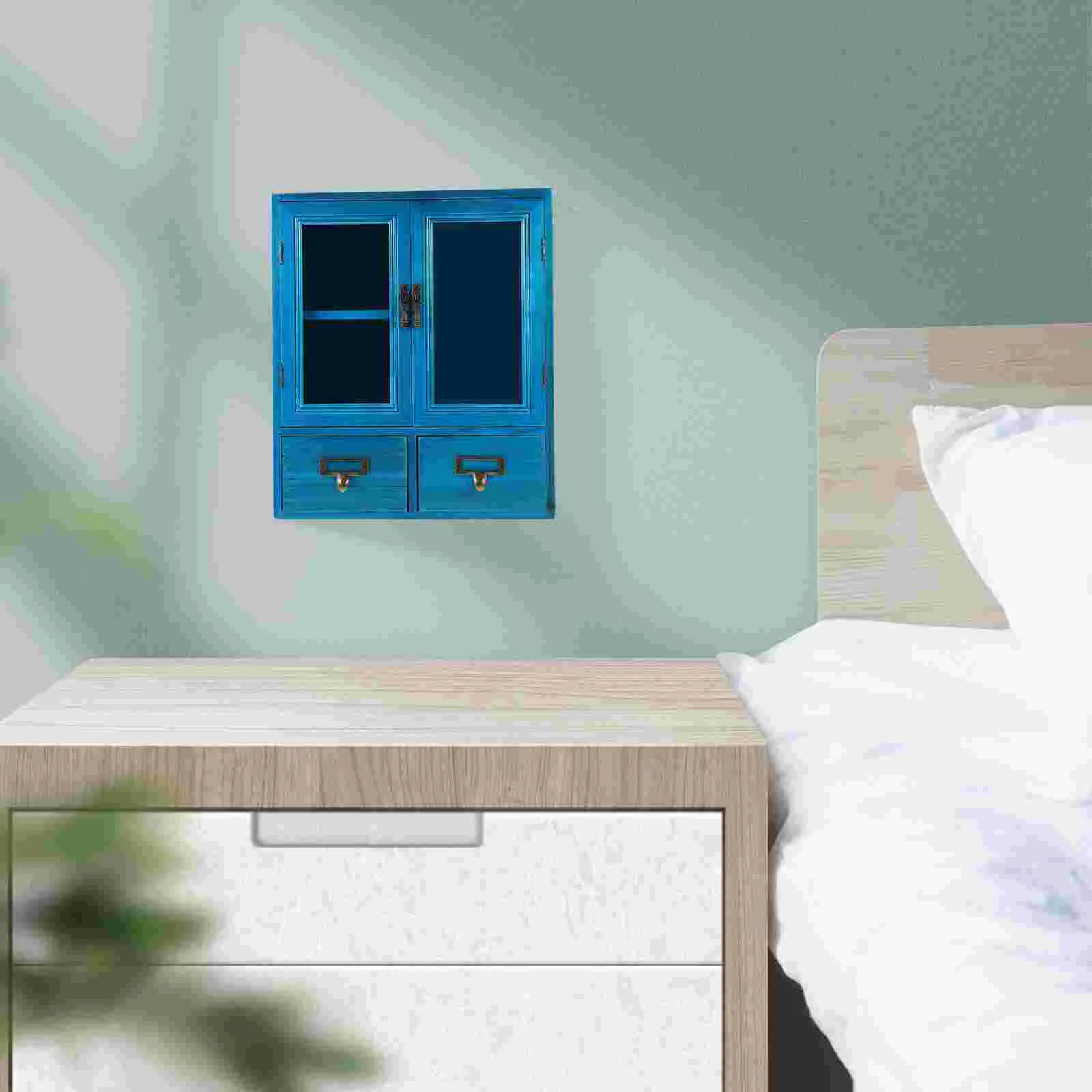 Display Cabinet Wooden Furniture Ornament House Wall Decorative Decoration Landscaping Shelf
