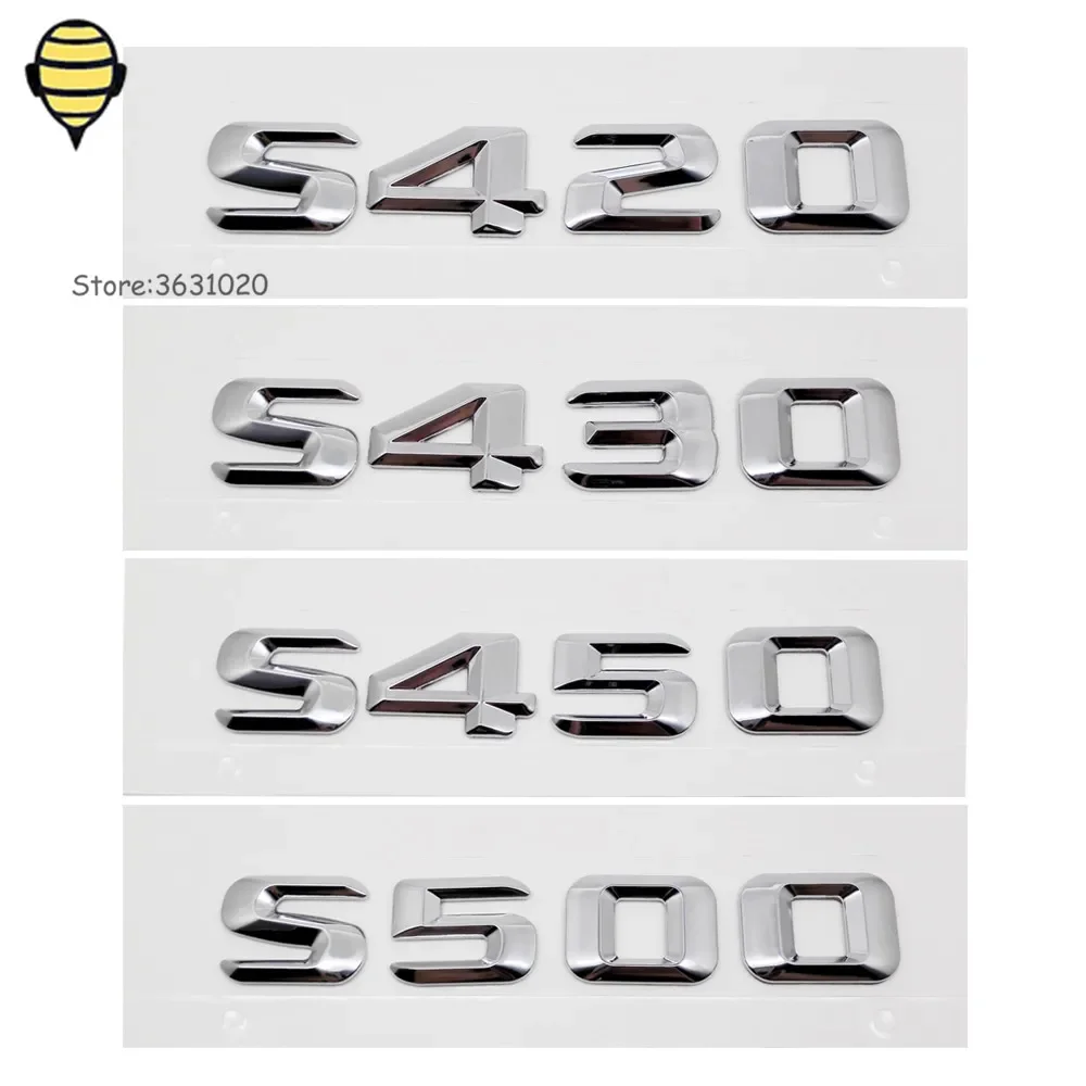 Car Accessories For Benz Rear Sticker Metal Car Emblem Badge Number Letters For Mercedes Benz S Class S420 S430 S450 S500 300SE