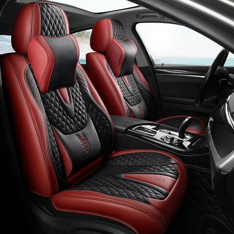 

Waterproof PU Leather Custom Car Seat Covers Full Set Universal Luxury Car Seat Cushions 9 Pcs for Cars