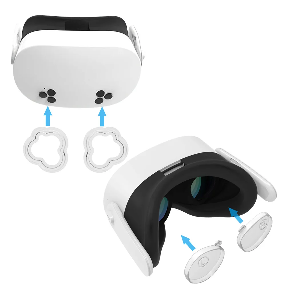 لـ Meta Quest 3S VR طقم تنظيف سماعات الرأس المضادة للخدش عدسة بصرية تنظيف القلم غطاء حماية لعدسة السيليكون