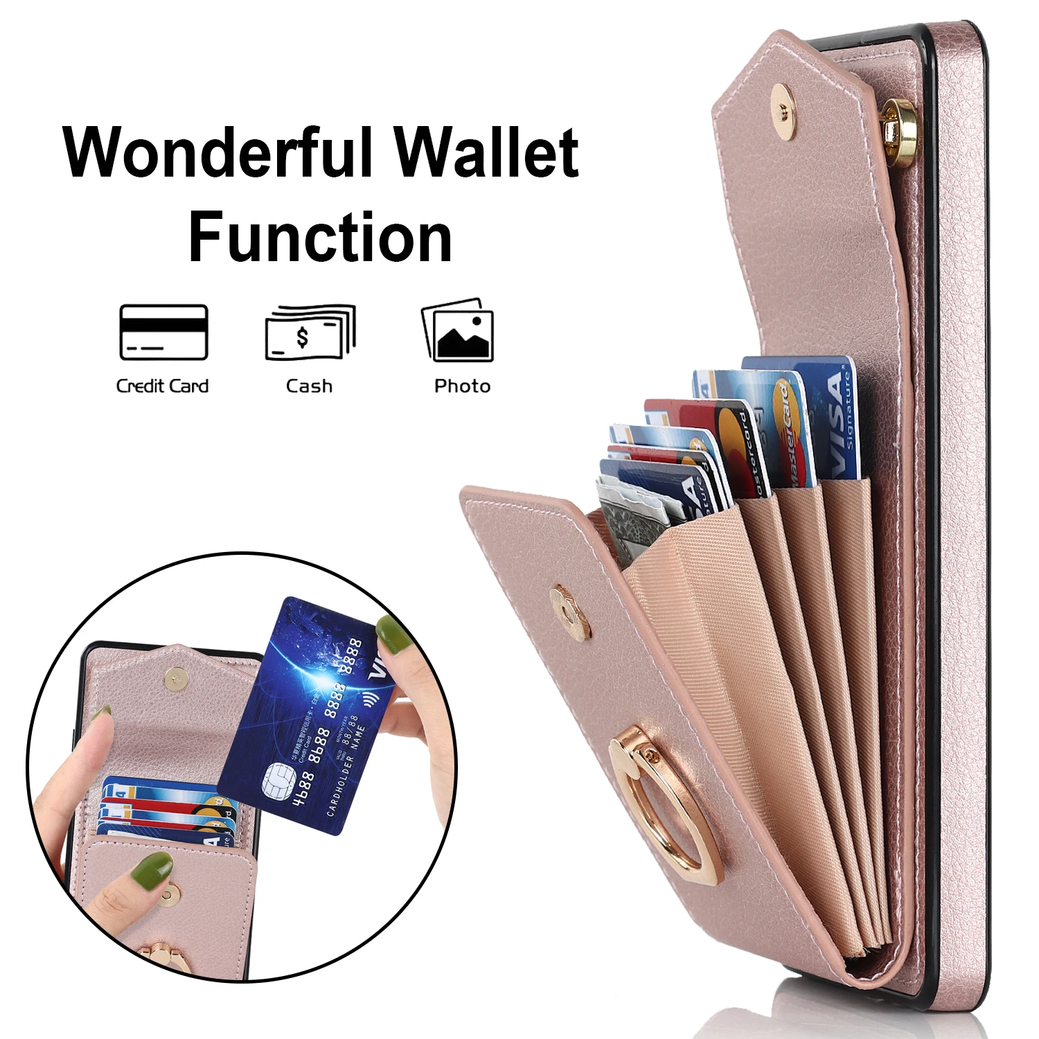 Leder Karte Pack Telefon Fall Für A82 A73 A72 A71 A70 A53 A52 A51 A50 A42 A33 A32 A22 A13 a12 5G Schutzhülle Hand seil Abdeckung