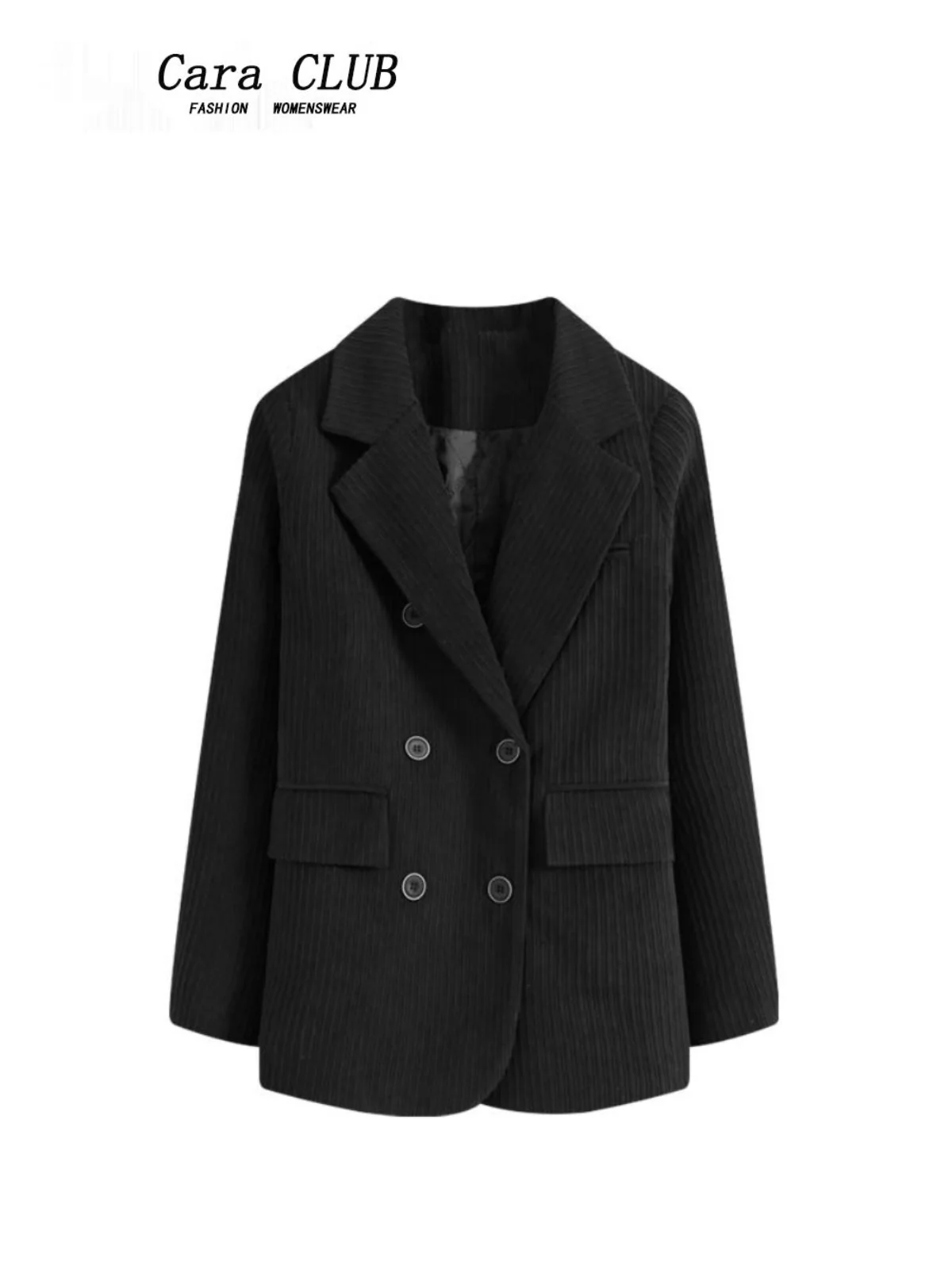 

Женский костюм больших размеров Jaet CaraCLUB, свободный крой, корейская повседневная весенне-осенняя верхняя одежда, длинное пальто све