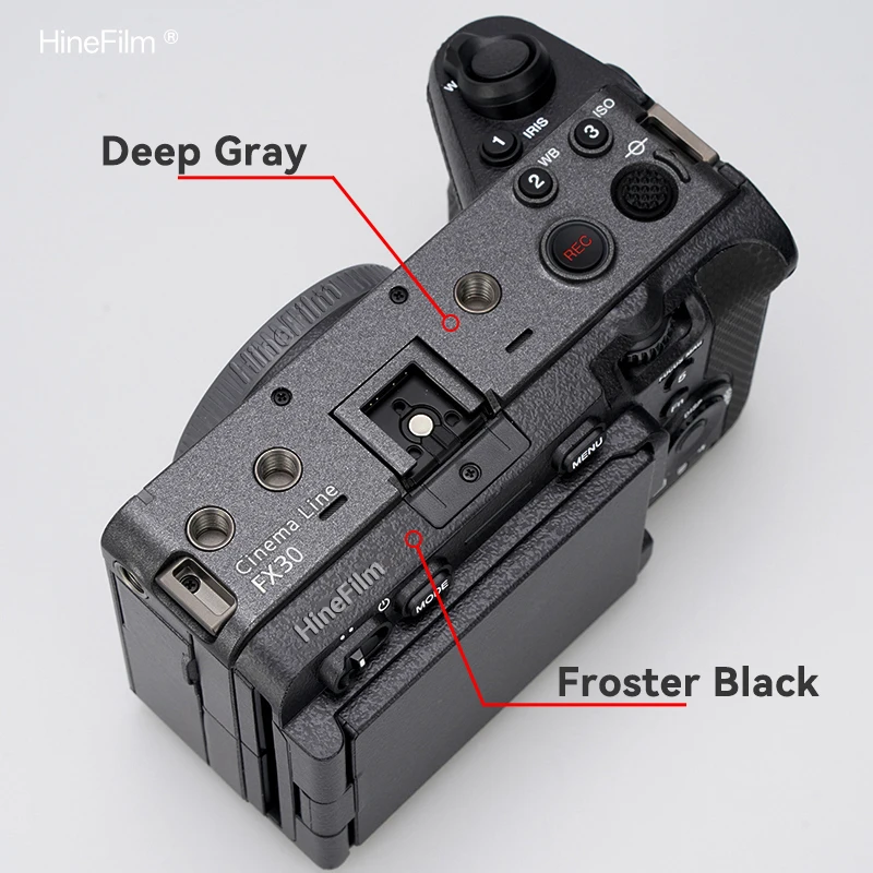 FX 30 كاميرا ملصق مائي جلود رمادي عميق و متجمد الجلد لسوني ILME-FX30 كاميرا الجلد ملصق لاصق حامي 3m الفينيل