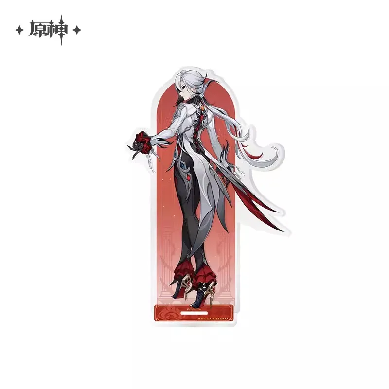 [Genuine] Genshin Impact Merch miHoYo Original Fatui Series Acrylic Bracket Lyney Arlecchino Freminet Decoration DIY Anime Gift