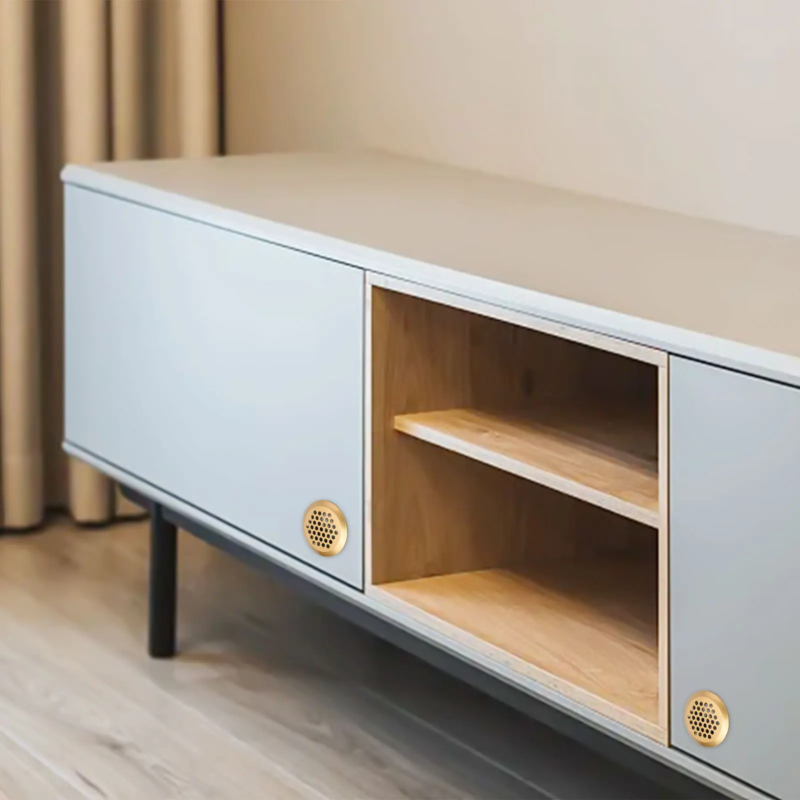 Stainless Steel Ventilation Cover for Wardrobe Shoe Cabinet Efficient Air Circulation with 35mm Louvre Mesh Design