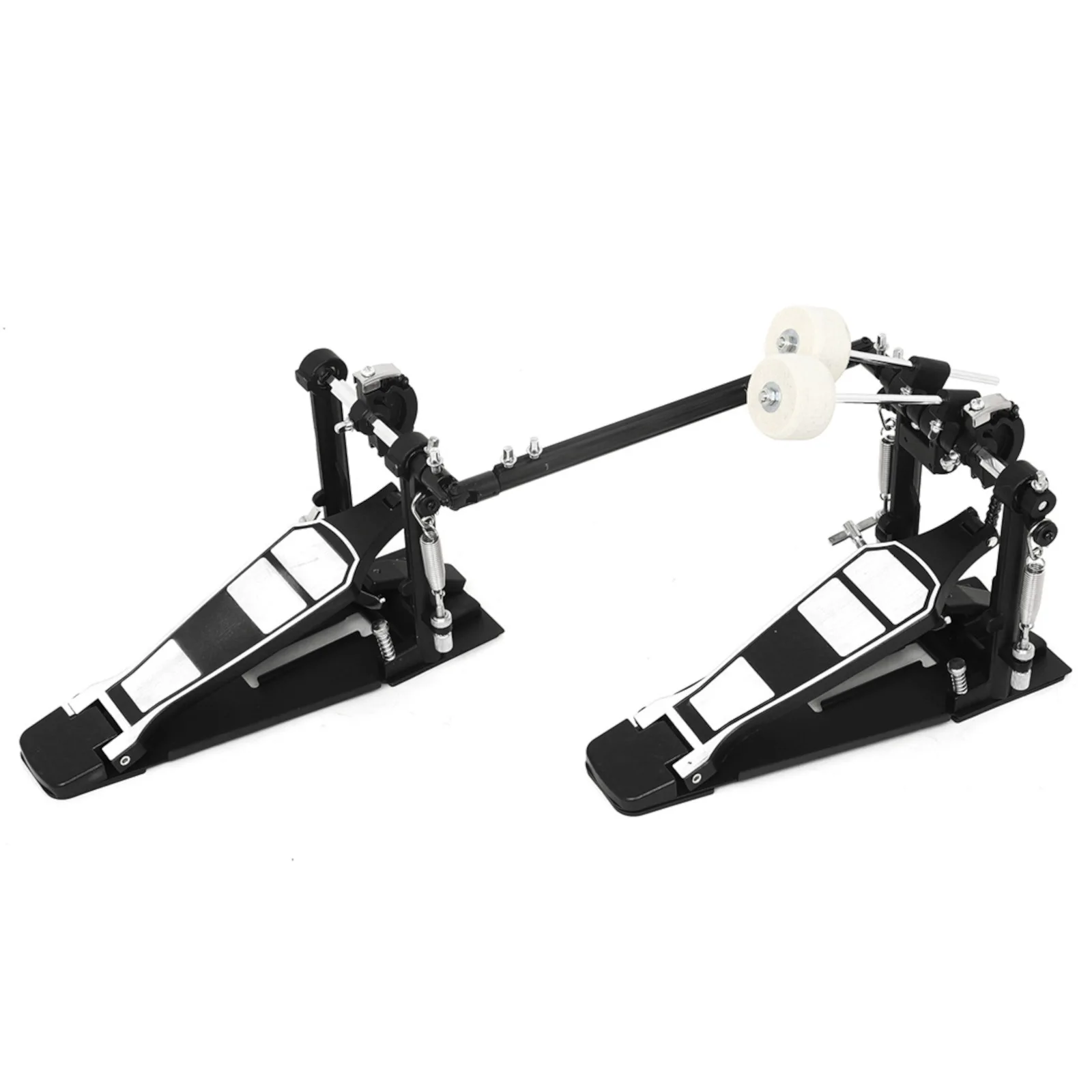 

Heavy-Duty Double Bass Drum Pedal - All-Metal Hammer Action Foot Pedal with Stand, Black Professional Grad