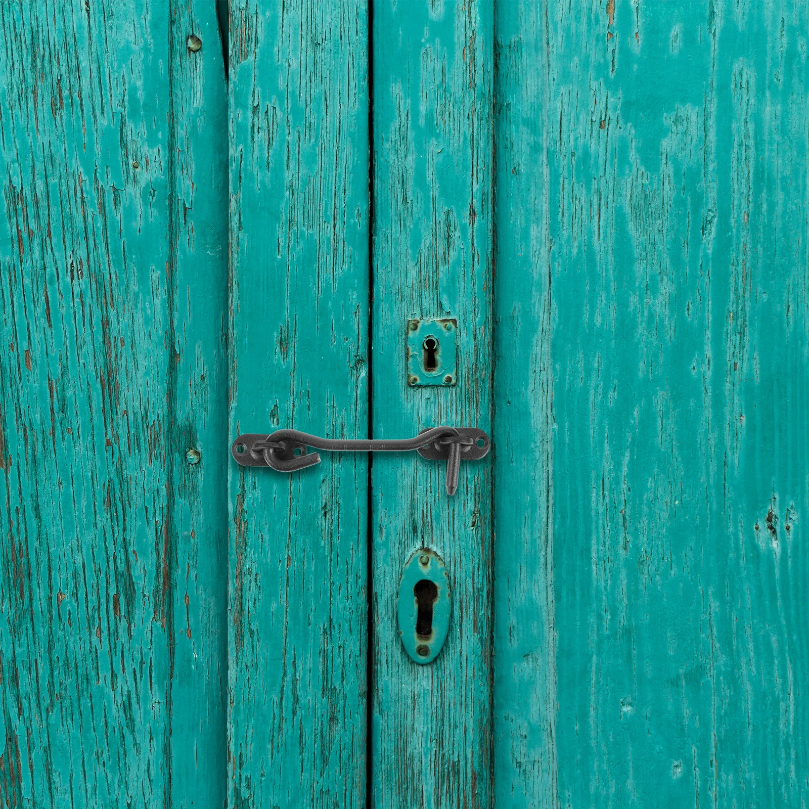 

2 set Stainless Steel Window Hooks 4 Inch Oval Base Black Windproof Latch Door Gate Hook Lock Hardware Accessories