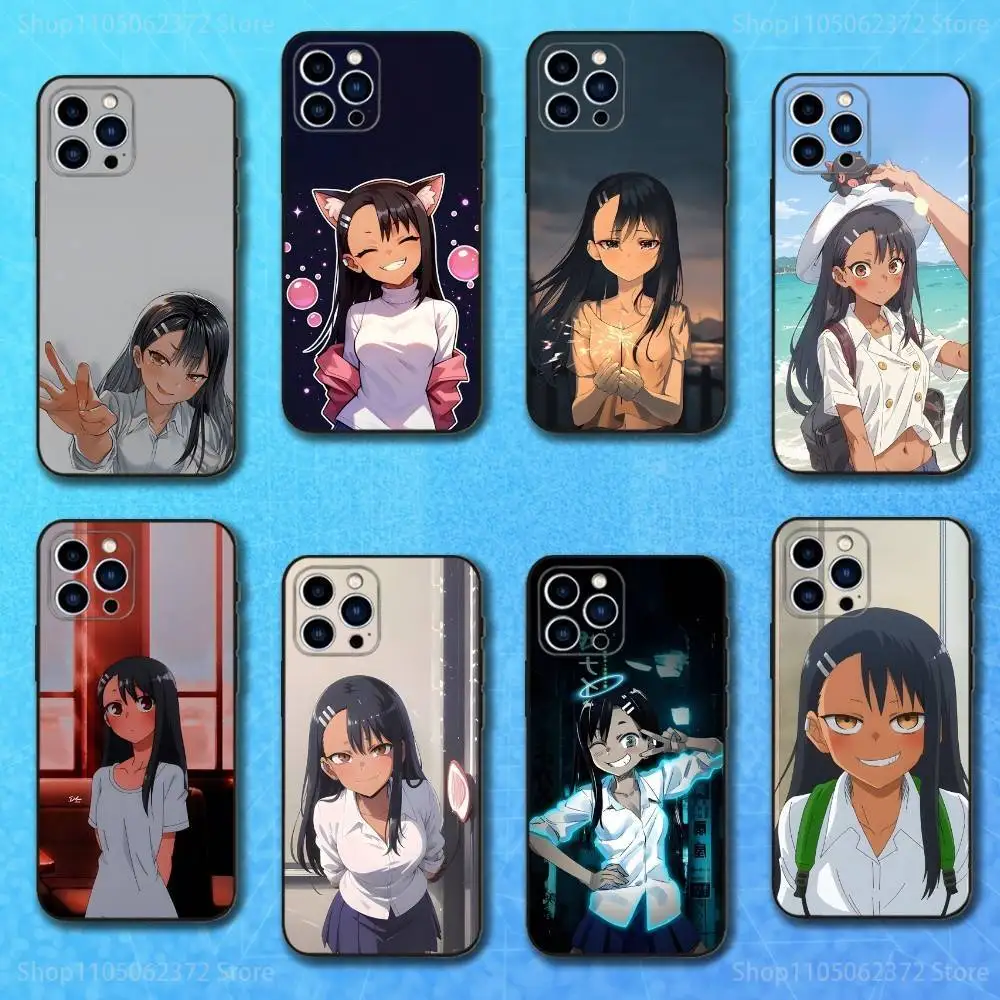 

Anime N-Nagatoro S-San Hot Phone Case For iPhone 16,15,14,13,12,11 Plus,Pro Max,XS,X,XR,SE,Mini,8,7,Soft Silicone Black Cover