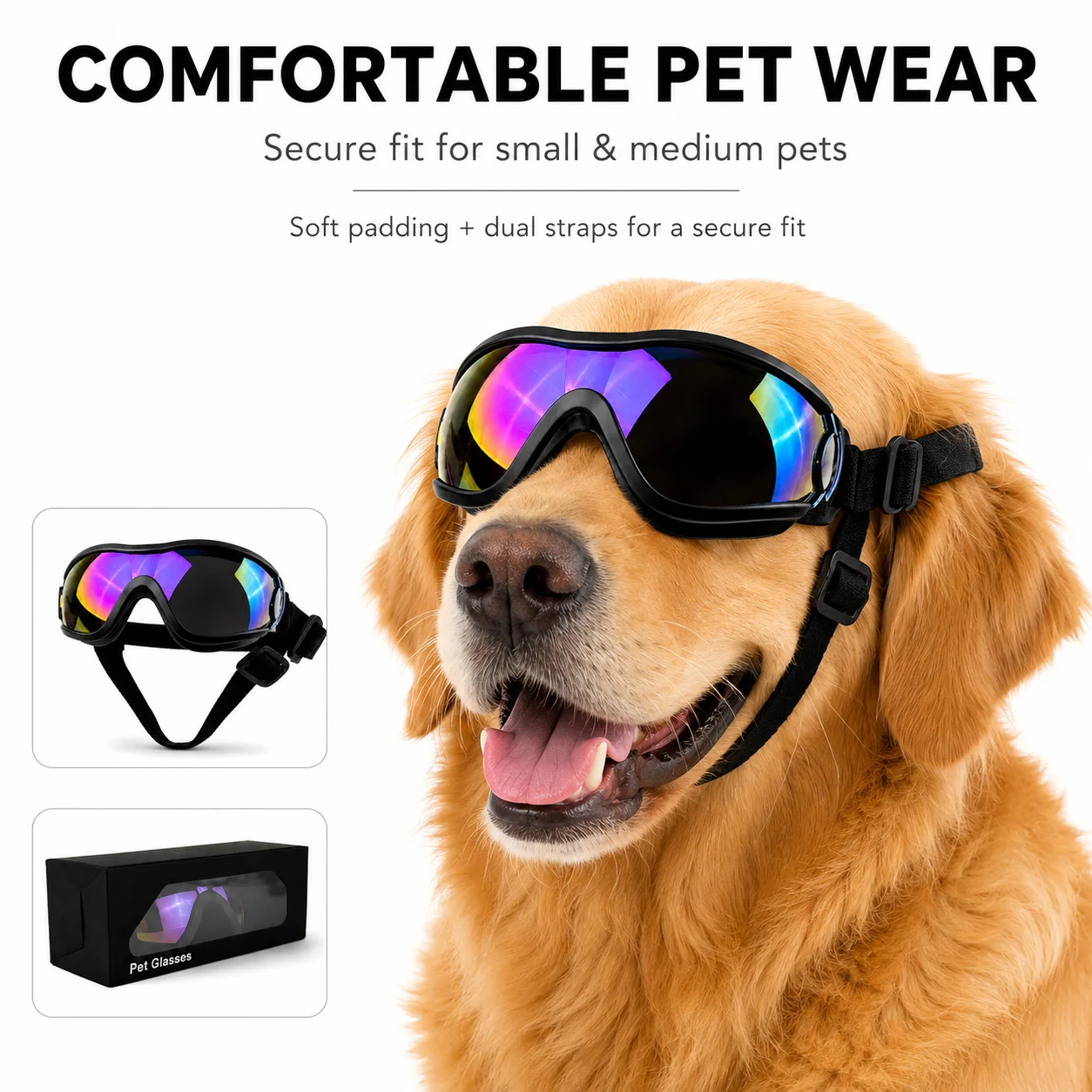 Dog Goggles with Individual Pa - Sunglass Retainer Cord 评论和价格
