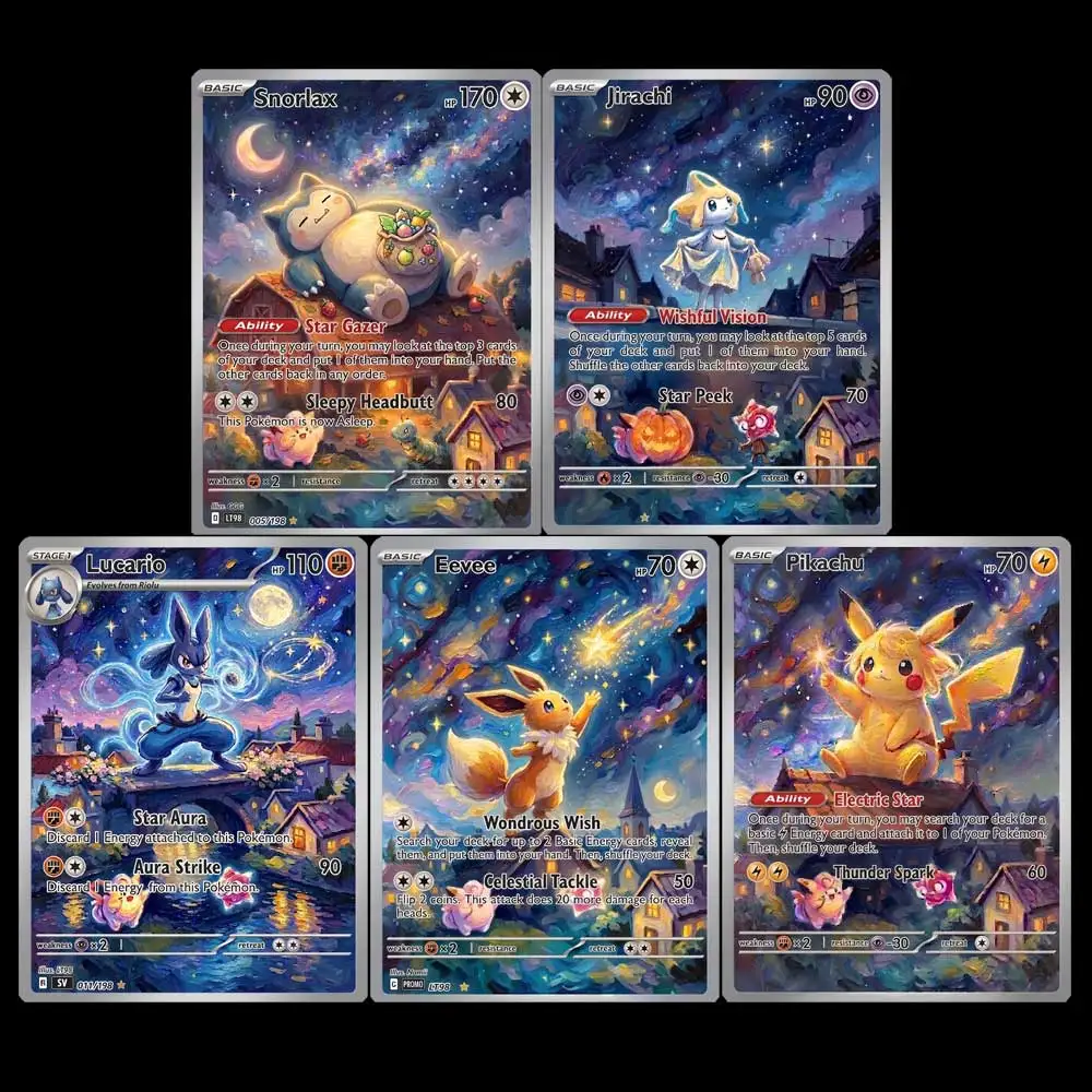 5-cartas-pokemon-ptcg-eevee-snorlax-lucario-jirachi-conjunto-de-cartas-raras-presente-pokemon-para-meninos