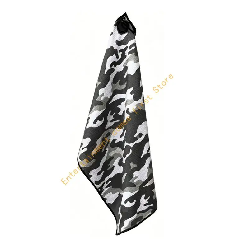 Efficient Golf Towel Simply Attaches To Metal Surfaces For Convenient Wiping 55KD