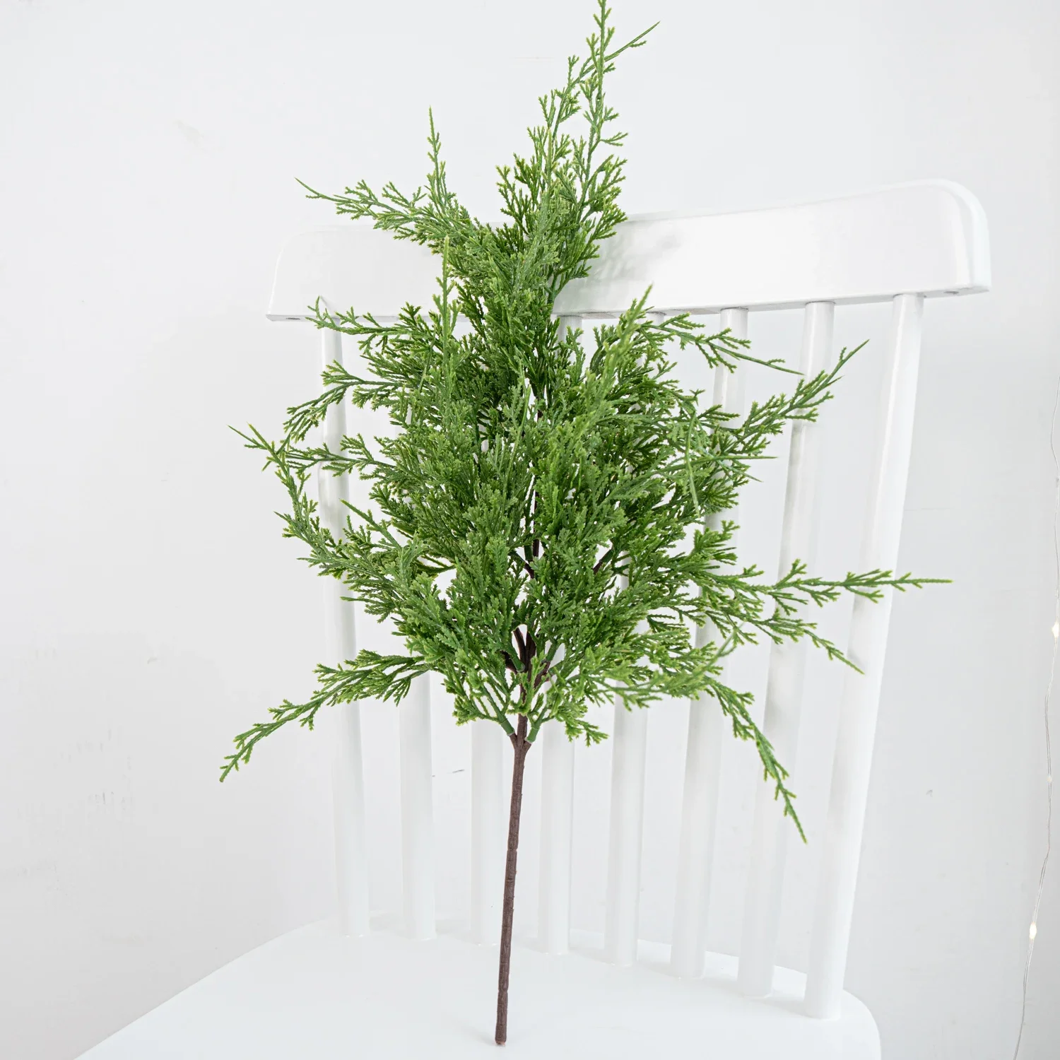 60 سنتيمتر عيد الميلاد الأرز جارلاند فروع الصنوبر الاصطناعي الأخضر فو الأرز الصنوبر جارلاند ل عباءة الموقد ديكور المنزل #2