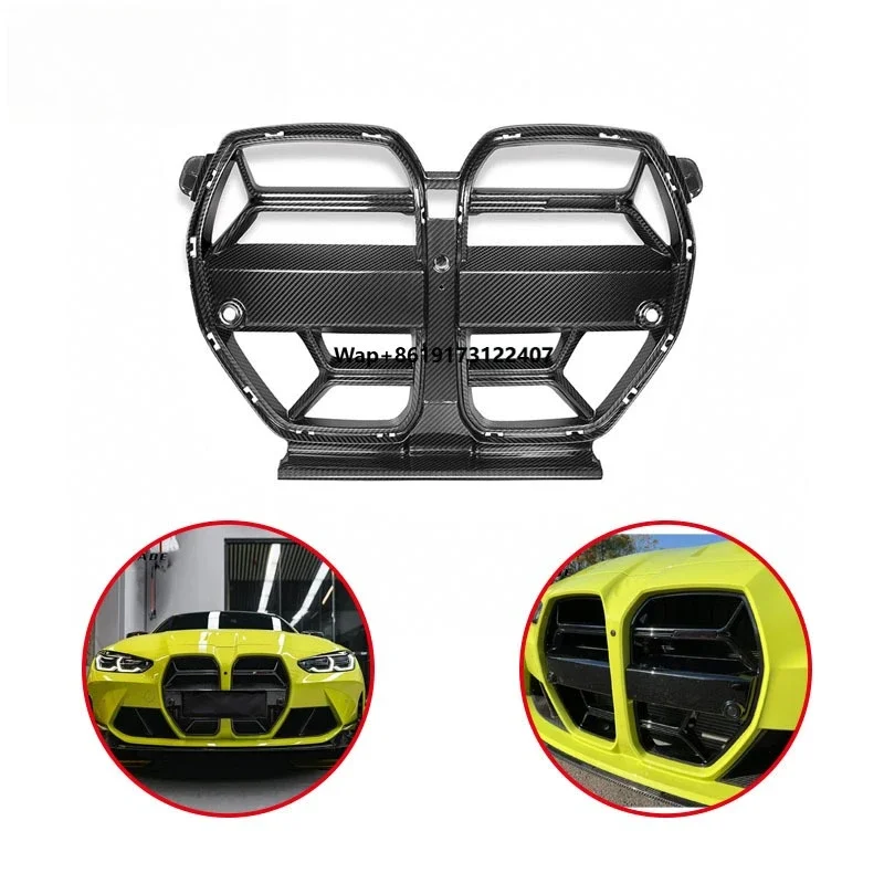 

Dry Carbon CSL Style Front Bumper Kidney Center Mesh Grill Grille for M3 G80 M4 G82 G83 Competition 2020