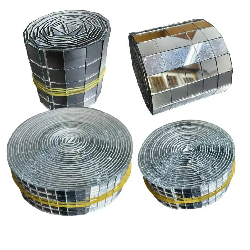 Creative DIY Mirror Surface Self-adhesive Mosaic, Three-dimensional Glass Wall Sticker, Home Decoration KTV Patching Material