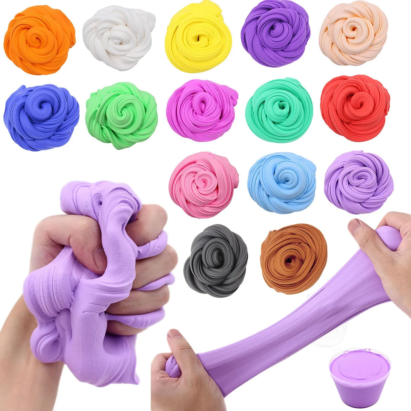 Manual DIY Colored Slime Scent Relief Stress Relief Children Colored Mud Snowflake Mud Toy Gifts Children'S Puzzle Rubber Clay