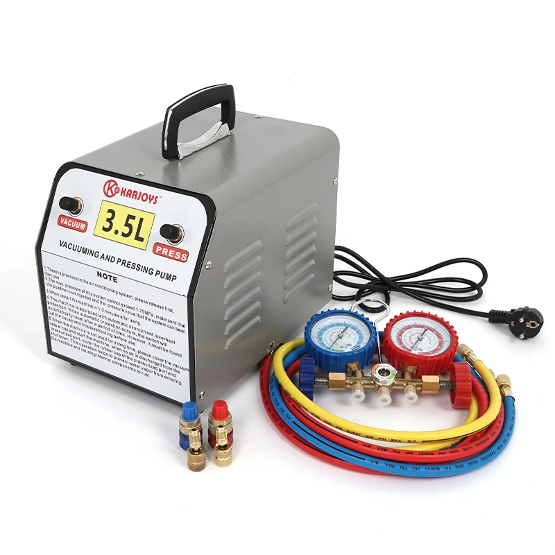 Bomba de vacío de refrigerante para sistema de refrigeración y aire acondicionado, bomba de vacío de CA, bomba de vacío y prensado de 3,5 l para CA