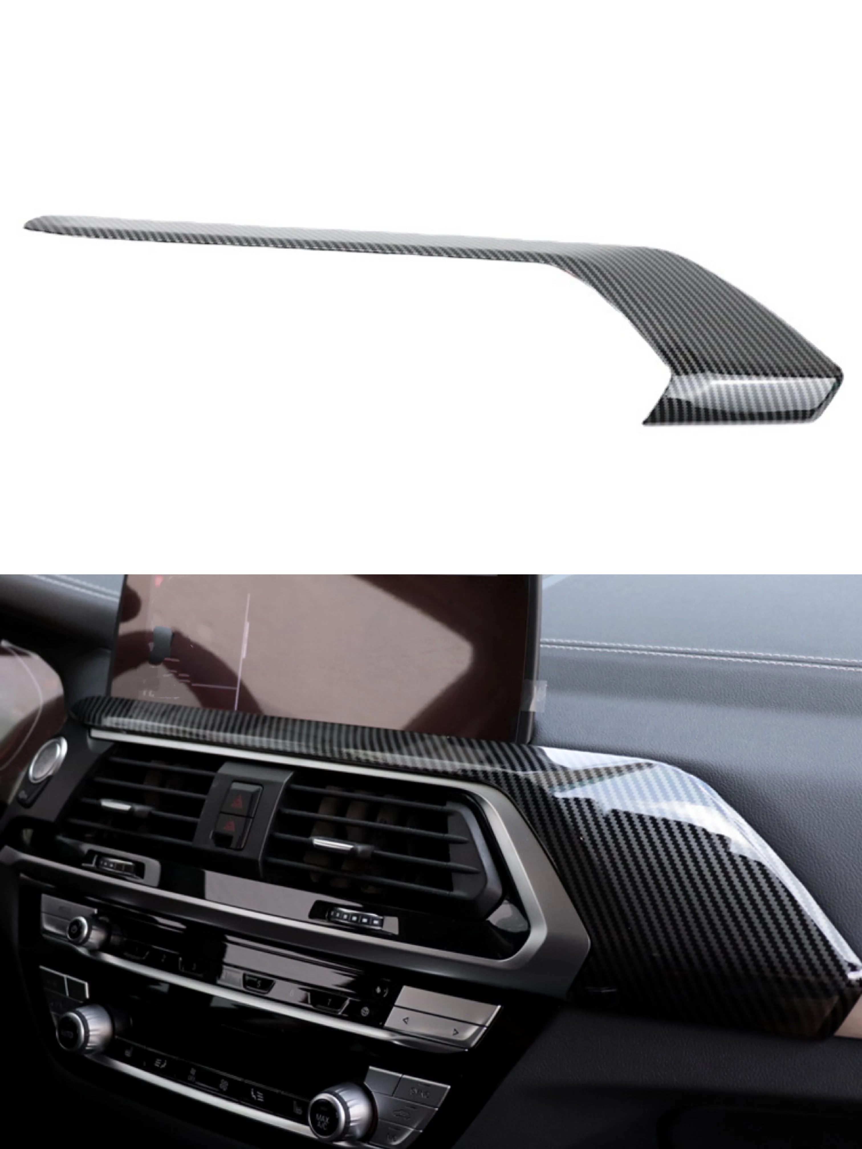 

Car Central Console Air Vent Outlet Trim Cover For BMW X3 G01 2018 2019 2020 2021 Parts Replacement Carbon Fiber Style