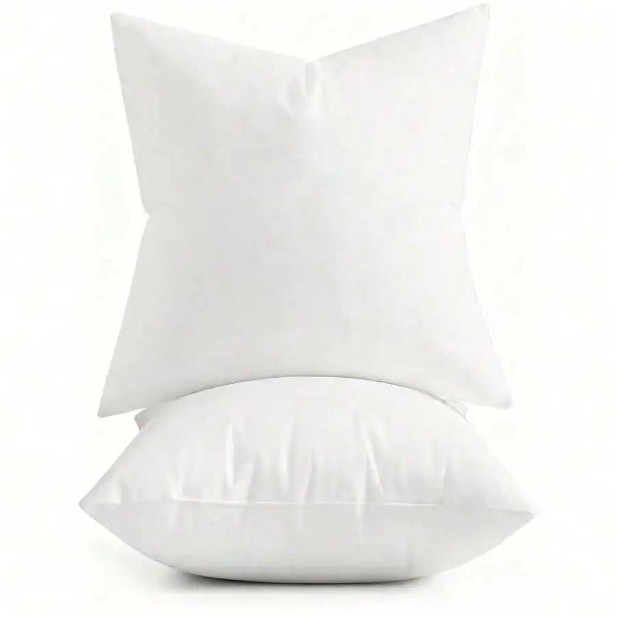 Pack Of 4 Pillow Inserts, Premium Feather And Down Decorative Throw Pillows, Fluffy And Choppable, Cotton Fabric For Sofa Bed Co