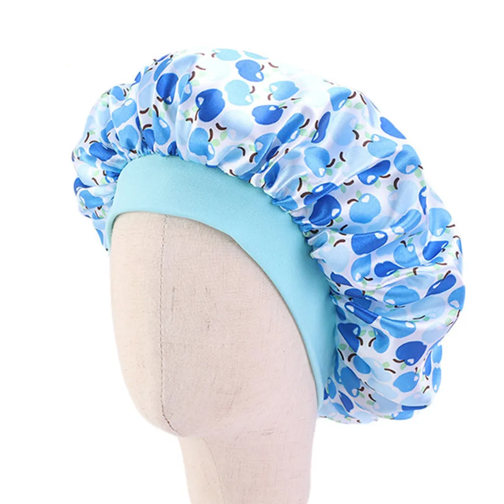 

4 шт. детских эластичных шапочек для сна, легкие и прочные шапочки для душа и купания, для домашнего использования, из атласного материала, для защиты волос