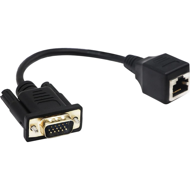 RJ45 «мама» к VGA 15Pin Cat5/6 удлинительный сетевой кабель-адаптер для мультимедийного видео