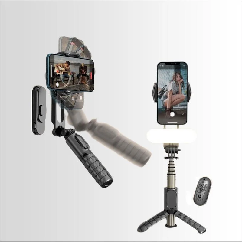 Gimbal Stabilizer for Smartphone Selfie Stick Portable Foldable e Fill Light Bluetooth Remote Handheld for iPhone & Android