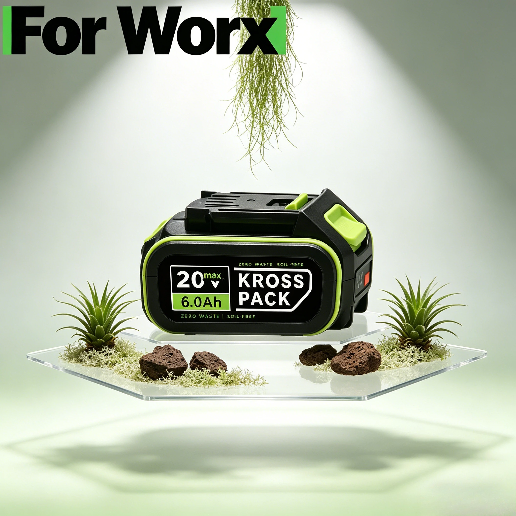 

Grade A 18650 Cells For Worx 20V Battery 6.0Ah High Performance Li-ion Replacement Battery for Worx 20V Power Share Power Tools