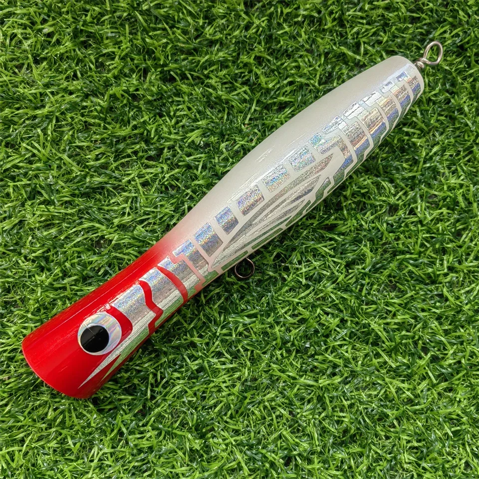 1Pcs Wooden Popper Wobblers 30g 80g Topwater FIshing Lures Blowups Pike Baits Hard Baits Fishing Tackle Swimbaits