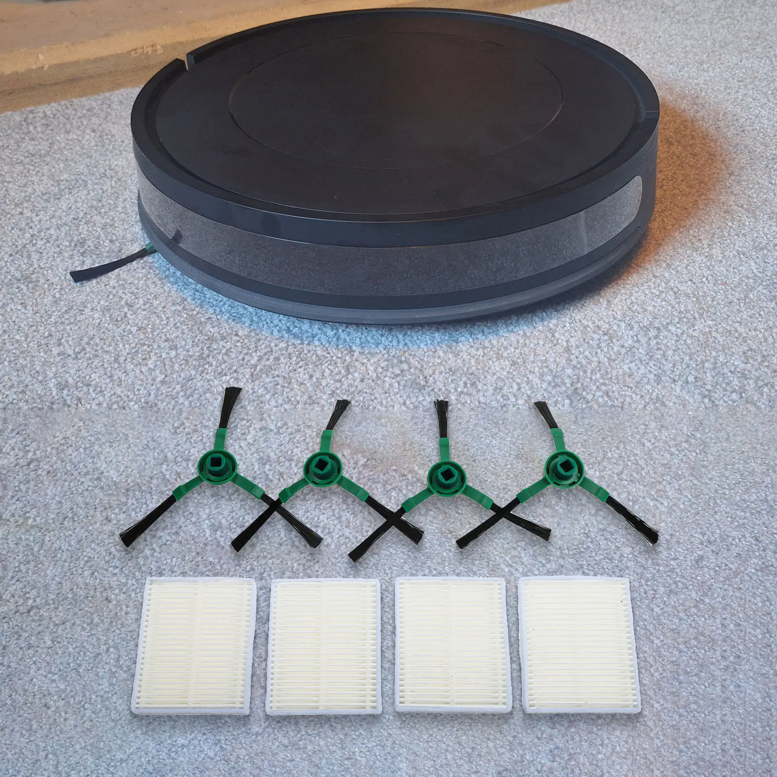 Vacuum Cleaner Replacement Side Brush Filter Kit For Roomba For Combo For Essential Series Y0140 Y0110 Side Brush Filter Vacuum