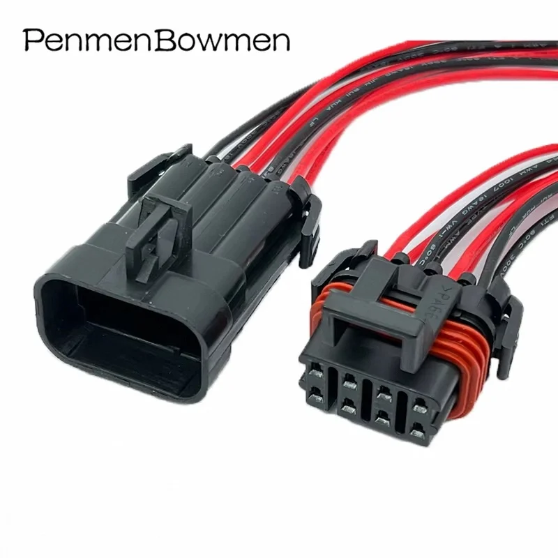 

1 Set 8 Pin Auto Plastic Housing Socket Electrical Cable Connectors Waterproof Female Male Wire Harness Plug 12047931 12047937
