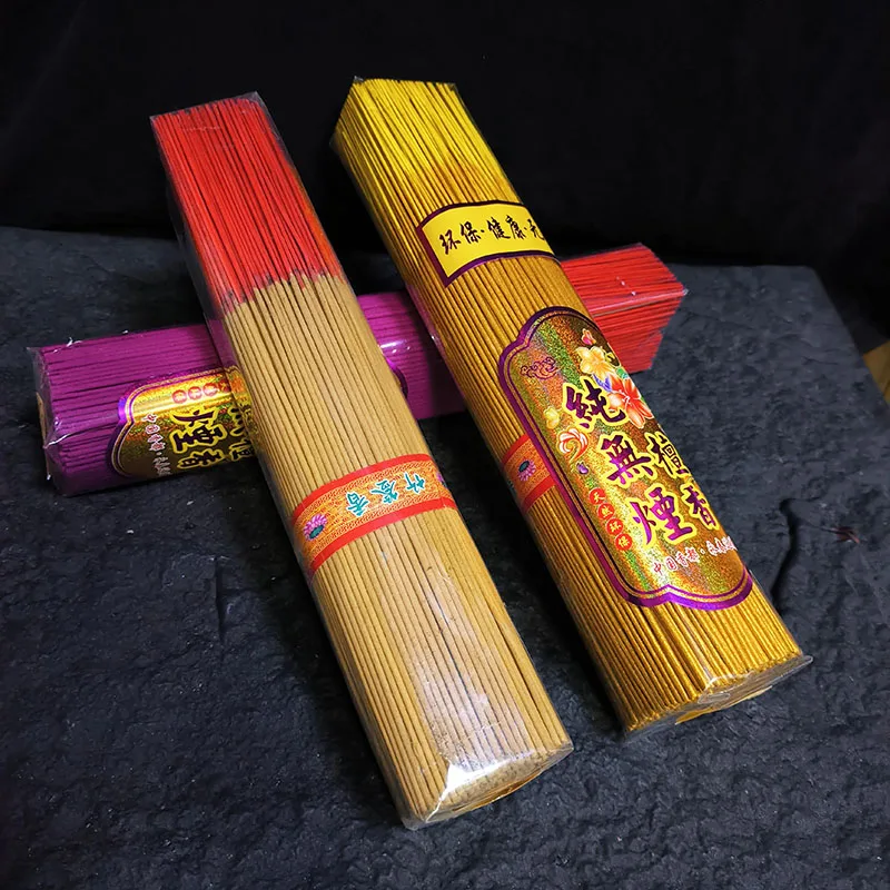 500 Sticks/lot Natural Smokeless Sandalwood Incense Sticks 500g Bulk Sale Bamboo Slips Stick Incense 32cm Golden