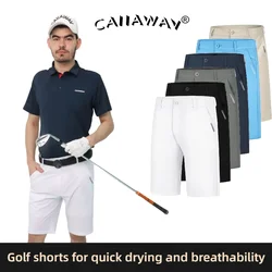 CAIIAWAV-Shorts de Golfe Respirável Masculino, Shorts Refrescantes de Verão, Algodão Confortável Roupa Casual, Roupas Esportivas