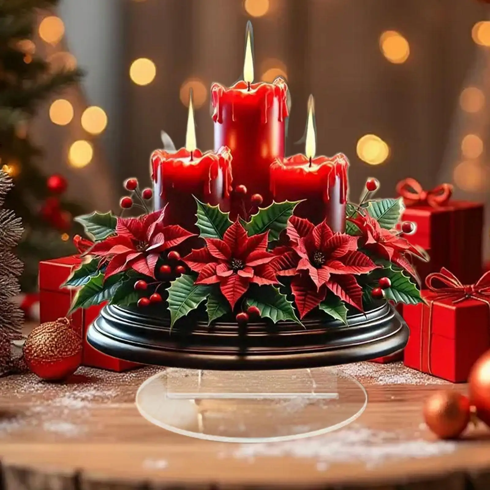 2D Flat Acrylic Plaque Christmas Decoration Waterproof Desk Decor Ornament for Room Decorations Home Interior