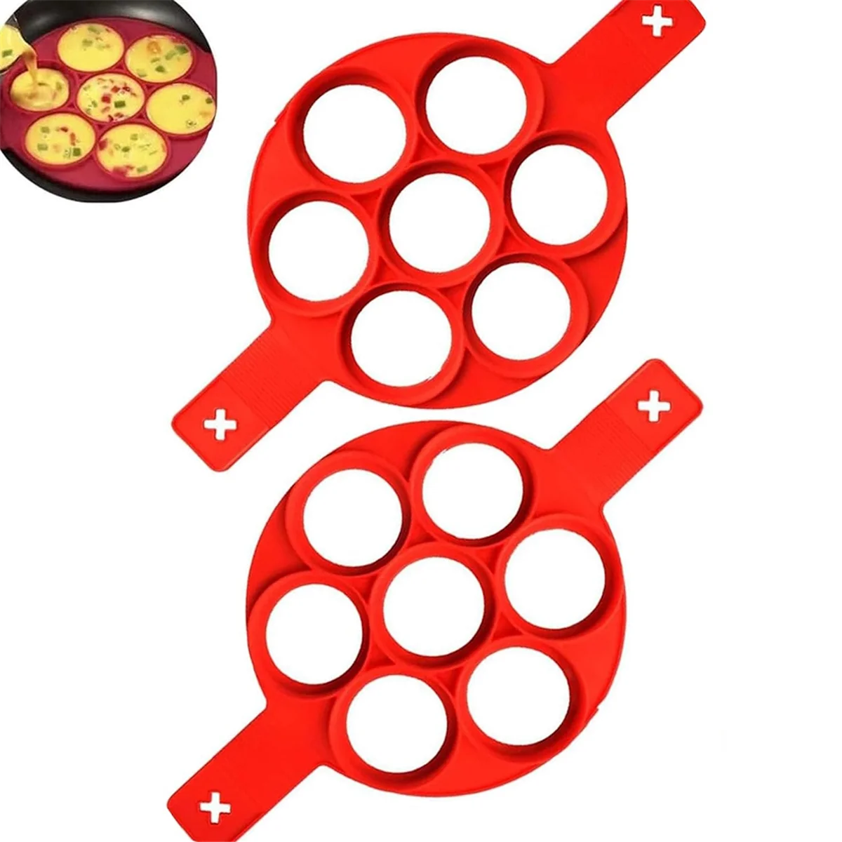 Universal Flip Cooker Pancake Mold, Multifunctional Pancake Mold, Frying Pan Omelette Silicone Pancake MoldJAS