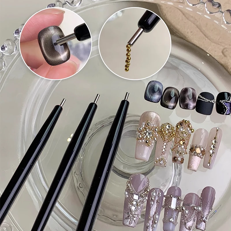 1pc Multifunctional Magnetic Suction Pen Cat Magnet Stick For Steel Beads Cat Magnet UV Gel Polish Manicure Nail Art Tools