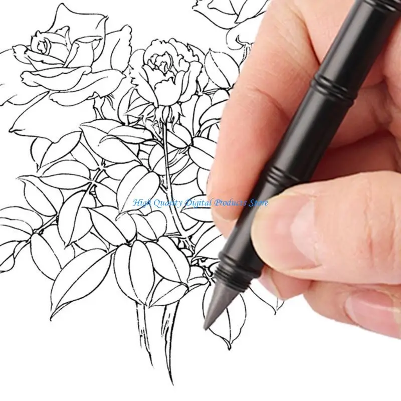 U2JE Erasable Inkless Pencil with Replacement Pen Nibs, Metal Everlasting Pen
