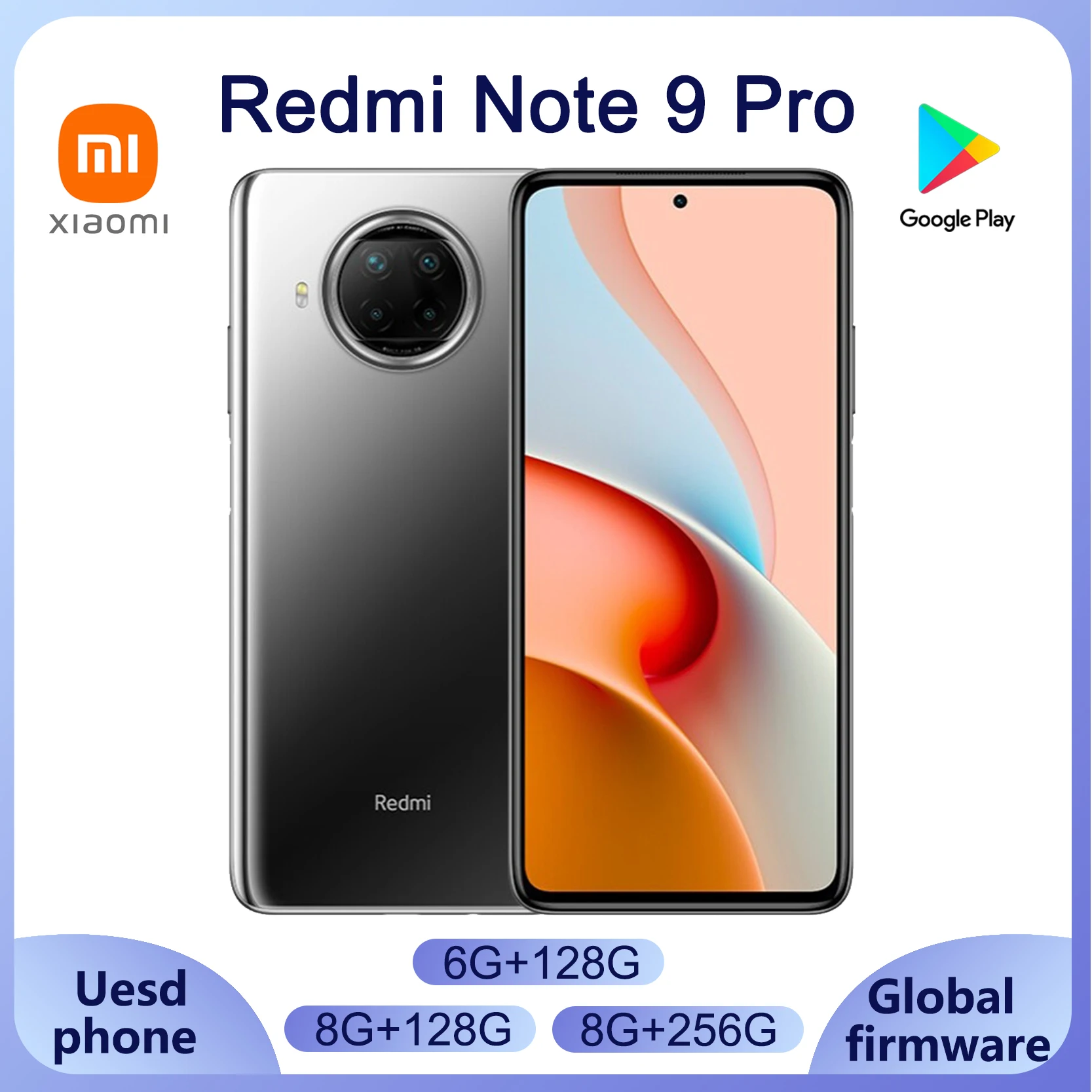 Xiaomi Redmi Note 9 Pro Smartphone 5G Snapdragon 4820mAh cellphone used phone