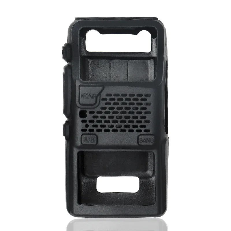 Baofeng UV-5RH UV-5RM/K5Plus Walkie Talkie Penutup Pelindung Karet Soft Case Kantong Hitam Ham Radio Tas