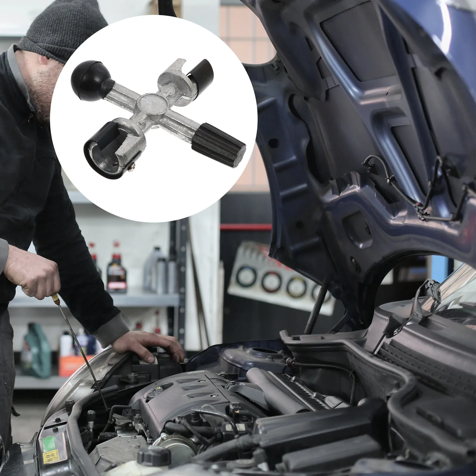 

Многофункциональный алюминиевый инструмент для очистки клемм аккумулятора (4-в-1): скребок, резец, для обслуживания автомобильных, грузовых, морских аккумуляторов, удаления коррозии